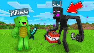 JJ Pranked Mikey As a Enderman Mutant in Minecraft - Maizen Challenge