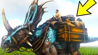 WE MADE... A GOD! + NEW STYRACOSAURUS CARAVAN SADDLES! (107) - ARK: Annunaki