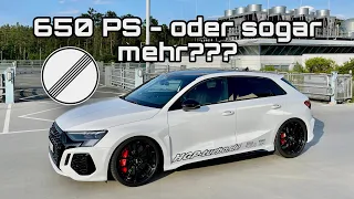 Kranker HGP Audi RS3 (8Y) mit über 650 PS - inkl. Zeiten messen, Autobahn und Technikpart 🚀🚀🚀