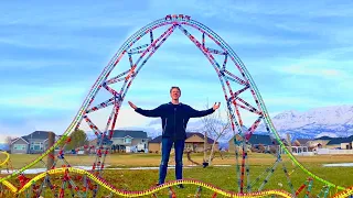 How I Built The Worlds Largest Roller Coaster! Falcons Flight Six Flags Qiddiya K’nex Roller Coaster