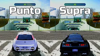 NFS Most Wanted: Fiat Punto vs Toyota Supra - Drag Race