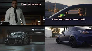 |The morning robbery💰|  3 Rotor Mazda rx8 VS Mitsubishi Evolution Who wins? |Cinematic 4k video|