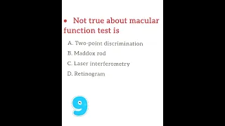 Not true about macular function test is... Ophthalmology and Optometry multiple Choice Questions