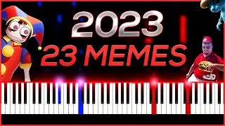 2023 in 23 MEMES - PIANO TUTORIAL