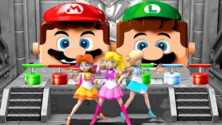 Mario Party The Top 100 - Lucky Day - Waluigi vs Three Princesses