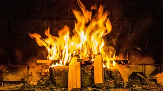 Burning Logs and Crackling Fire Sounds for Stress Relief 🔥 Soothing Fireplace Sounds