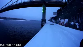 Плавайте Зимой Весело!Winter swimming. Пешеходный мост.Киев. Sergey Novikov 11 января