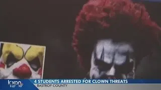 Four arrested in connection to clown threats against Bastrop schools