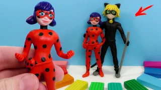 Miraculous Ladybag and Chat Noir with Clay