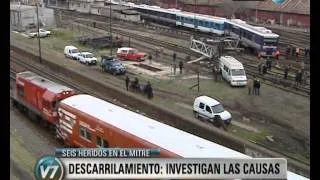 Visión Siete: Descarrilamiento en el Mitre: Investigan las causas