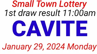 STL - CAVITE January 29, 2024 1ST DRAW RESULT