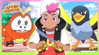 Wattrel Sandwich SWIPE 🥪⚡️ Pokémon Horizons: The Series | Netflix After School