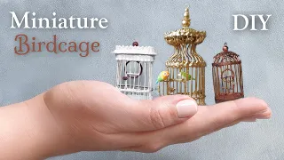 Mini Old ANTIQUE Ornate BIRD CAGE for Dollhouse  ~DIY~ #DollHouseBirdCage #Antiques #AntiqueBirdCage