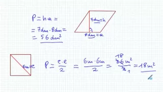 Pole rombu - Matematyka Szkoła Podstawowa i Gimnazjum