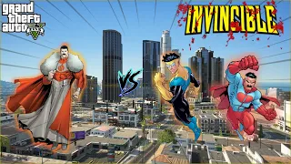 GTA 5 - Omni-man And Invincible Vs Thragg | The Comic's Most Brutal Battles.