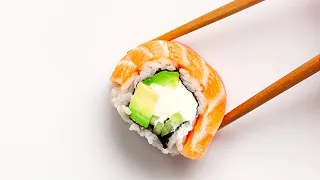 Philadelphia Roll | How to make sushi | Salmon Philly Roll + Gunkan sushi