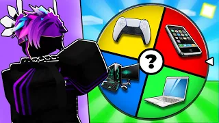 This RANDOM WHEEL Chooses My DEVICE in Roblox Bedwars..