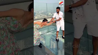 ಗಾಜಿನ ನೆಲ 😍😂 ಭಯಪಟ್ಟ ನಟಿ ಮಿಲನಾ ನಾಗರಾಜ್ 💖💖| Milana Nagaraj And Darling Krishna on Glass floor #shorts