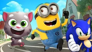 Talking Tom Gold Run VS Sonic Dash 2 VS Despicable Me Minion Rush