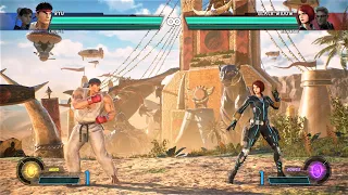 Ryu & Chun-Li vs Black Widow & Hawkeye (Hardest AI) - Marvel vs Capcom: Infinite