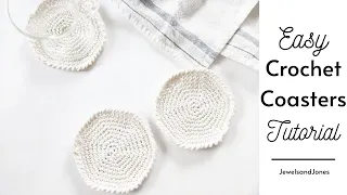 Super Easy Crochet Coasters - Boho Crochet Coasters -  DIY Coasters