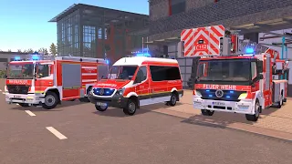 Emergency Call 112 - Dusseldorf Firefighters Responding! 4K