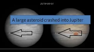 A Large asteroid crashed in Jupiter.  Real Footage