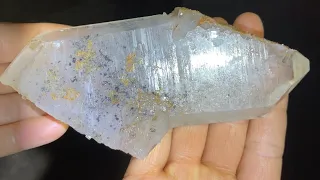 Huge Crystal Found 💎 Rare Carbon Inclusions #Shorts