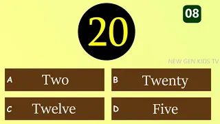 Spelling numbers From 1 to 20 Quiz For Kindergarten Kids | Preschool Educational Video On Numbers