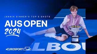 Jannik Sinner's Incredible Top 5 Shots Of The Tournament 🏆 | 🇦🇺 Australian Open 2024