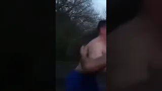 KNOCKOUT street fight in car park
