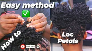 Easy Technique / How to Style Symmetrical Loc Petals Bun