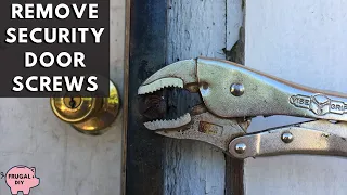 Remove Security Door One-Way Screws