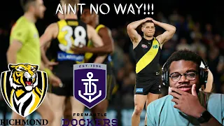 Reacting To AFL Round 19 Richmond Vs Fremantle Highlights!!