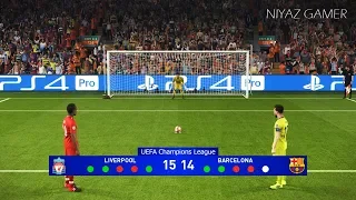 LIVERPOOL vs BARCELONA | Semi Final UEFA Champions League - UCL | Penalty Shootout | PES 2019