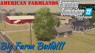 AMERICAN FARMLANDS | BIG FARM BUILD!! | FS22 Timelapse 4K | Xbox Series X