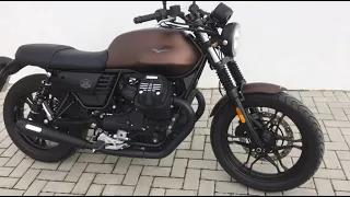 Mistral Short Exhaust Pipes - Moto Guzzi V7III Stone