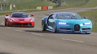 Battle Ferrari LaFerrari vs Bugatti Chiron at Highlands