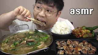 Today‘s menu Short rib soup spiced cockle mukbang Legend koreanfood asmr