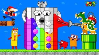 Pattern Palace: What if Bowser made Numberblocks MISSING all the COLOUR? Mario Maze | Game Animation