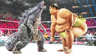 Godzilla vs Sumo Wrestler - Iron Man Match