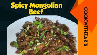 Spicy Mongolian Beef Recipe | Crispy Tasty and Yummy Beef Recipe  #mongolianbeef #spicybeeffry