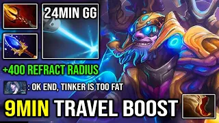 It's Already GG If You Let Tinker Get 9Min Travel Boots | Amazing Refract Radius Aghanim DotA 2