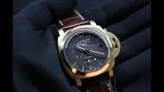 S/N C526 Panerai PAM289 Luminor 1950 GMT in 18ct Rose Gold