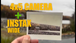 Crown Graphic Graflex 4x5 camera & Lomograflok Instax Wide Back/Polaroid combined.