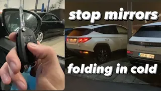 How to stop door mirrors folding in on Hyundai or Kia #doormirror #folding #hyundai #kia