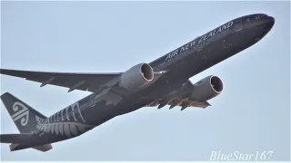 [All Blacks] Air New Zealand Boeing 777-300ER (ZK-OKQ) takeoff from LHR/EGLL (London Heathrow) 27L