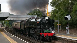 70000 "Britannia" fails at Chilworth | Garden of England Circular & Sunset Steam Express | 22.08.23