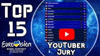 Eurovision 2023 | Voting Simulation | YouTubers Top 15 | New: 🇩🇰🇷🇴🇭🇷🇪🇪🇱🇻🇮🇹🇲🇹