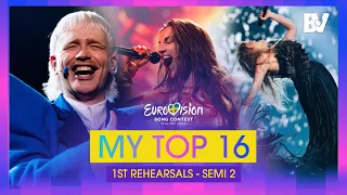 Eurovision 2024: First Rehearsals | Semi Final 2  | My Top 16 (Day 3 & 4)